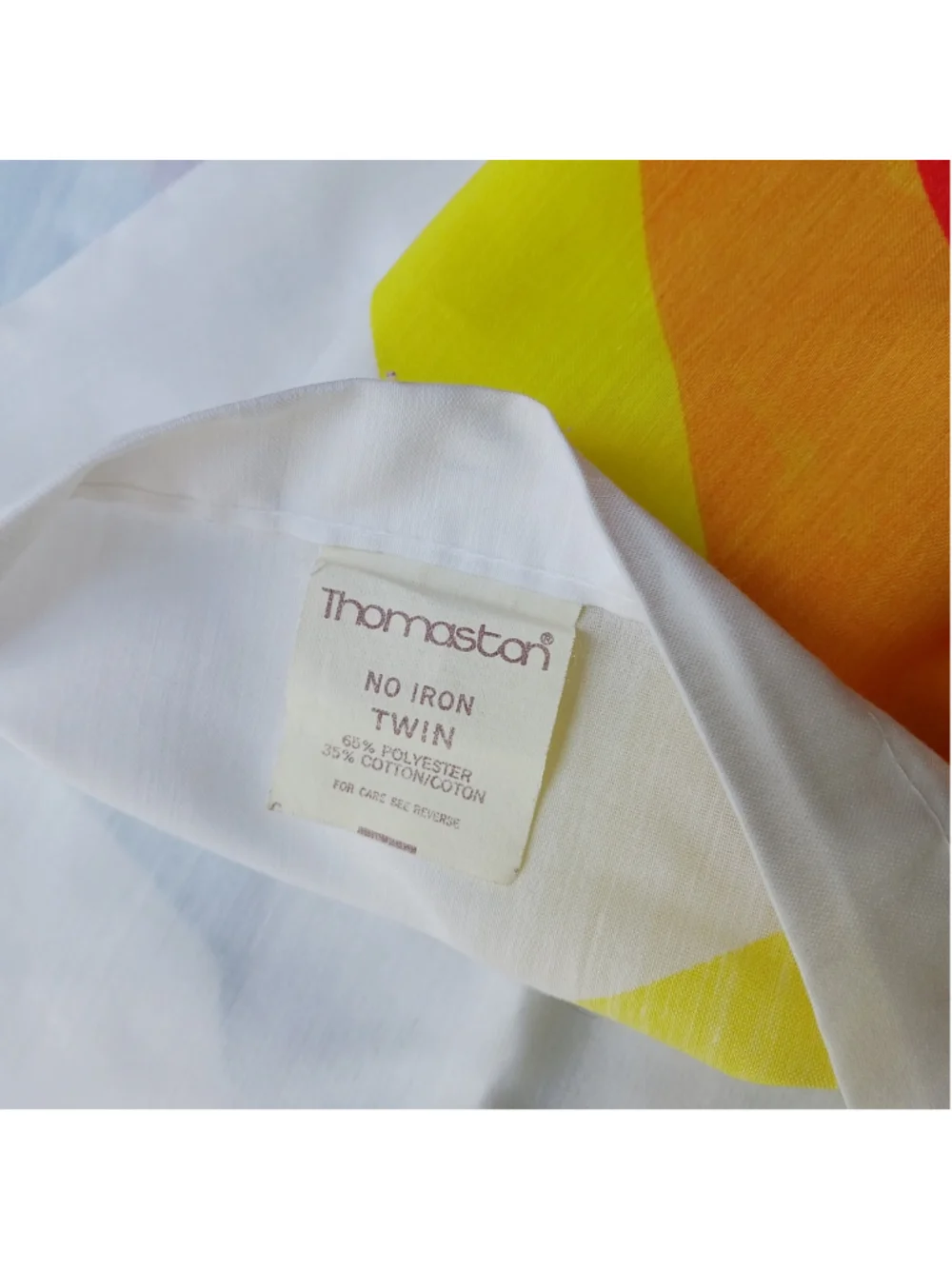 VTG 1970s Rainbow Twin Sheet Set Stranger Things MOD Bold Colors Retro